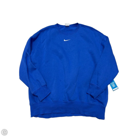 Sweatshirt Crewneck By Nike Apparel In Blue, Size: Xl