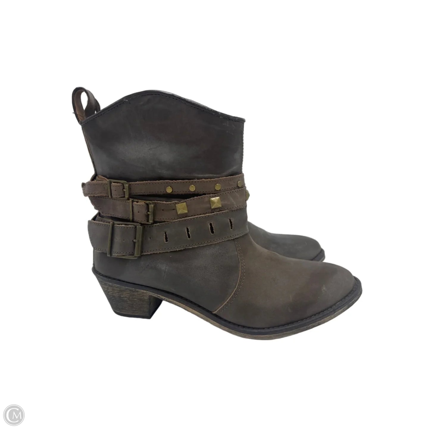 Boots Ankle Heels By Steve Madden In Brown, Size: 7.5