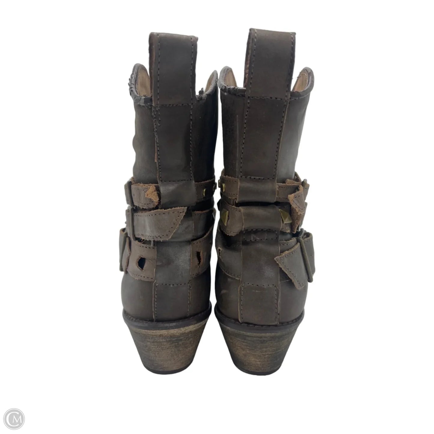 Boots Ankle Heels By Steve Madden In Brown, Size: 7.5