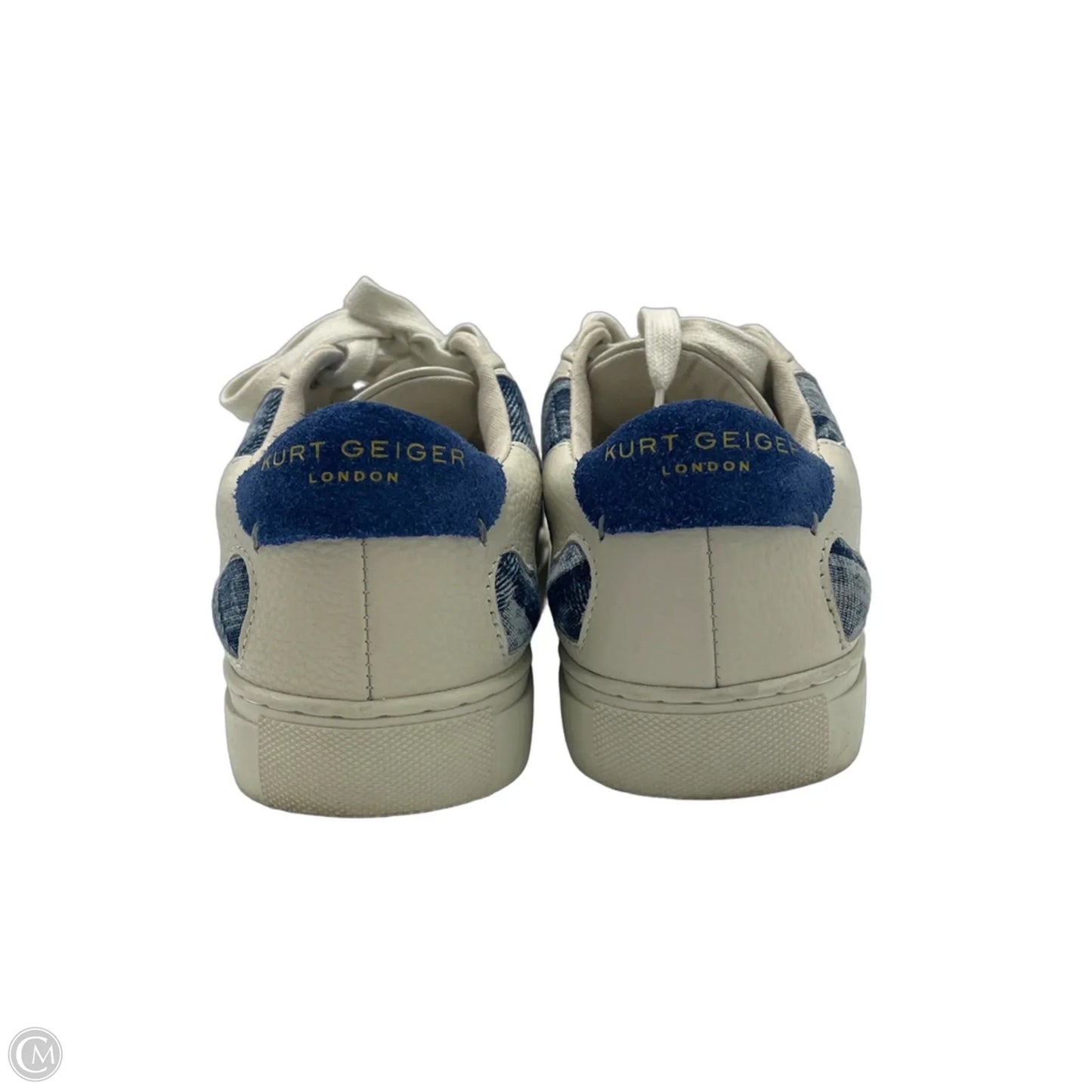 Shoes Designer By Kurt Geiger In Blue & White, Size: 7.5 (38)