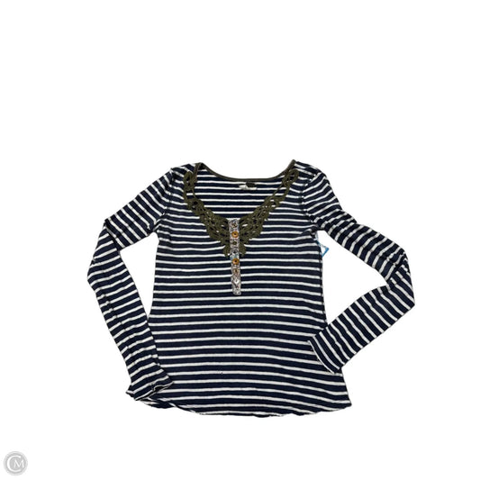 Top Long Sleeve By Free People In Striped Pattern, Size: Xs