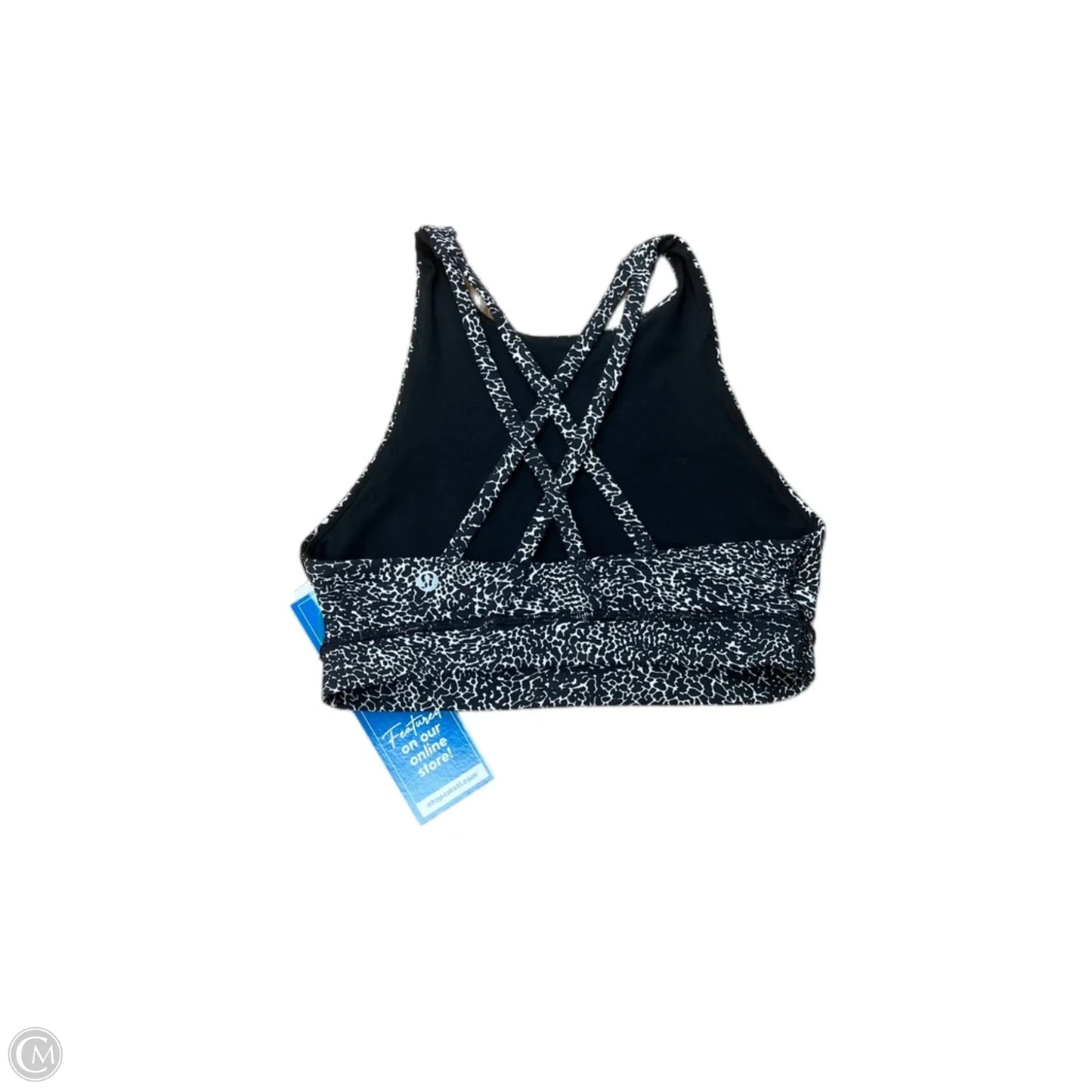 Athletic Bra By Lululemon In Black & White, Size: 4