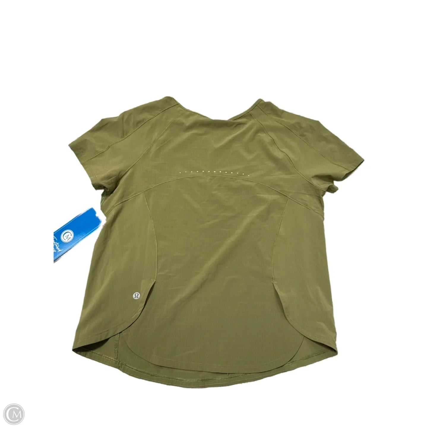 Athletic Top Short Sleeve By Lululemon In Green, Size: S
