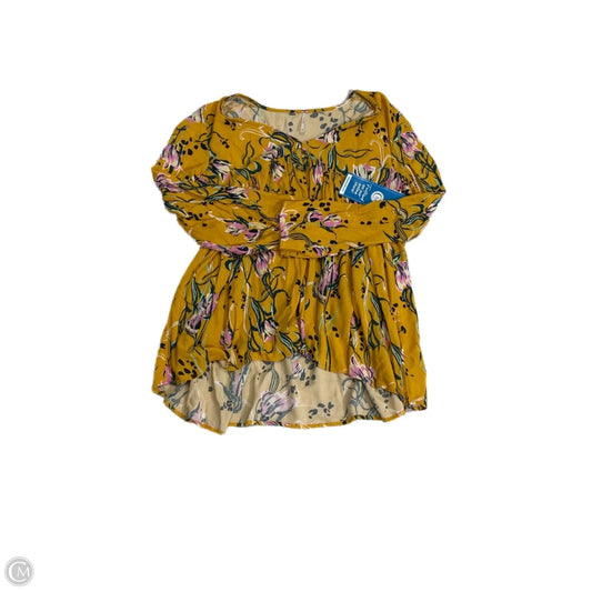Top Long Sleeve By Free People In Yellow, Size: Xs