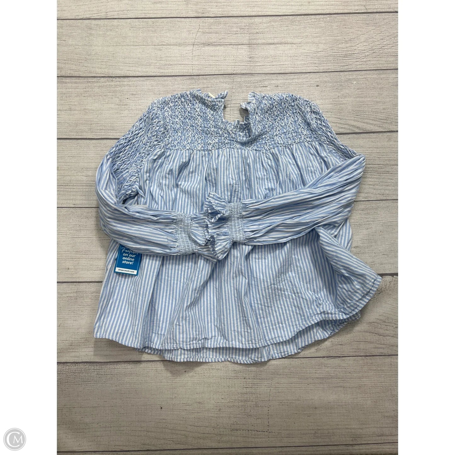 Top Long Sleeve By Maeve In Striped Pattern, Size: M