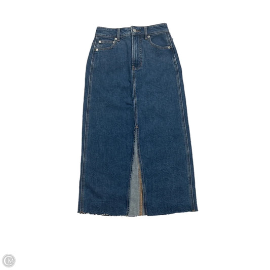 New! Skirt Designer By Veronica Beard In Blue Denim, Size: 0
