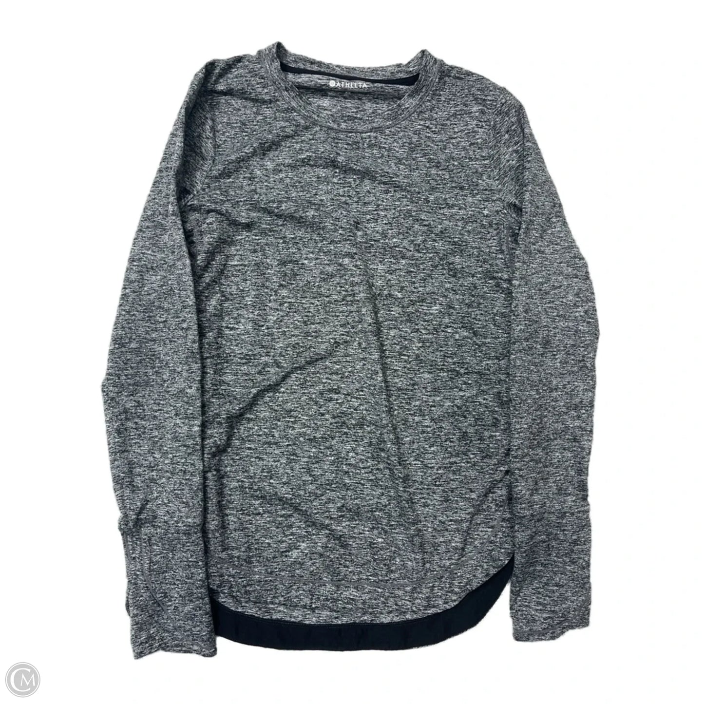 Athletic Top Long Sleeve Collar By Athleta In Grey, Size: Xs