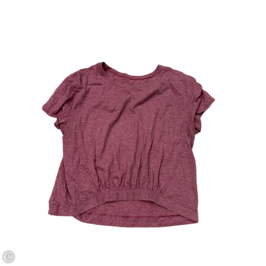 Athletic Top Short Sleeve By Lululemon In Red, Size: S