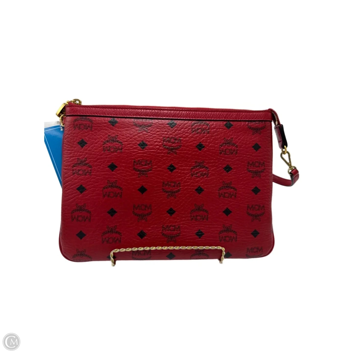 MCM Visetos Pouchette Luxury Wristlet / Clutch / Handbag