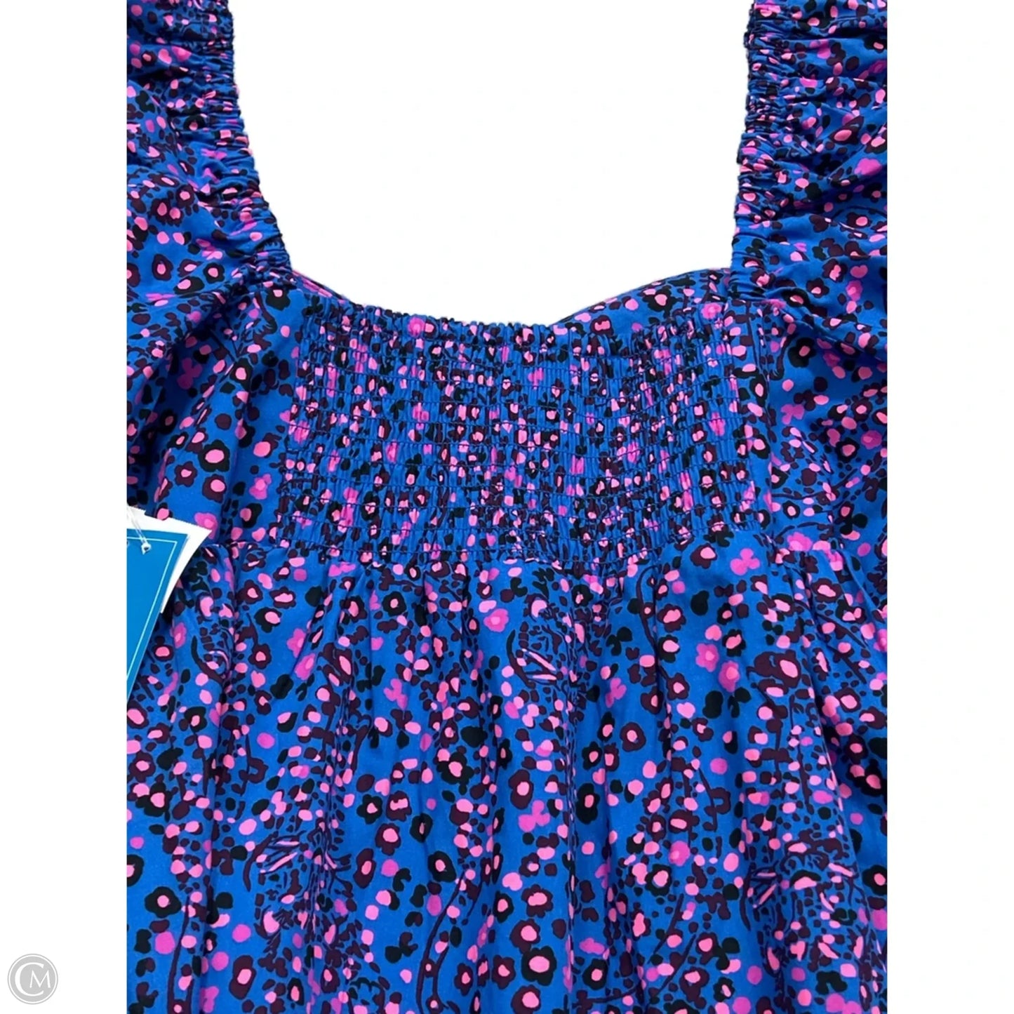 Top Long Sleeve Designer By Lilly Pulitzer In Blue & Pink, Size: L