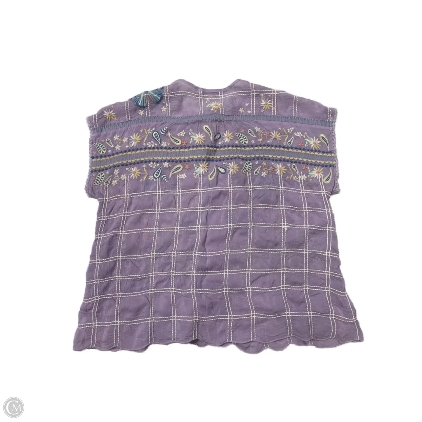 Top Short Sleeve By Johnny Was In Purple, Size: M