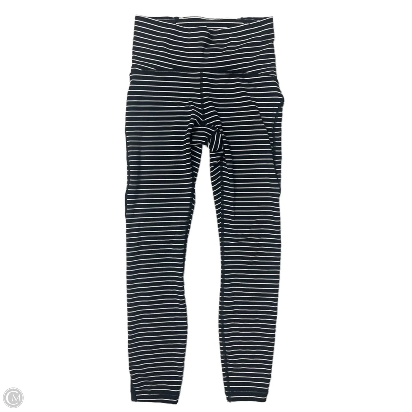 Athletic Leggings By Lululemon In Black & White, Size: 4