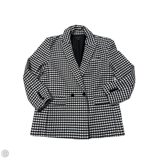Coat Peacoat By Ann Taylor In Black & White, Size: 10