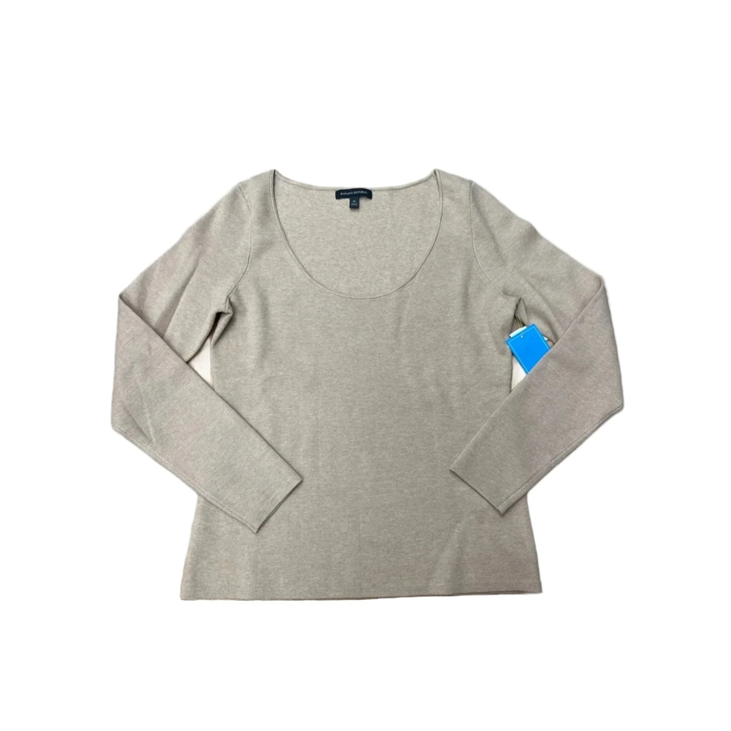 Top Long Sleeve By Banana Republic In Tan, Size: M