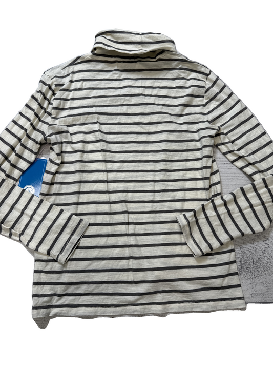Top Long Sleeve By Madewell In Striped Pattern, Size: M