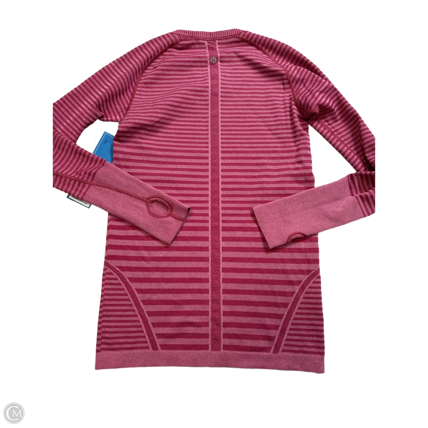Athletic Top Long Sleeve Collar By Lululemon In Pink, Size: M