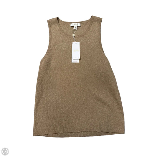 New! Top Sleeveless Designer By Lilly Pulitzer In Gold, Size: Xl