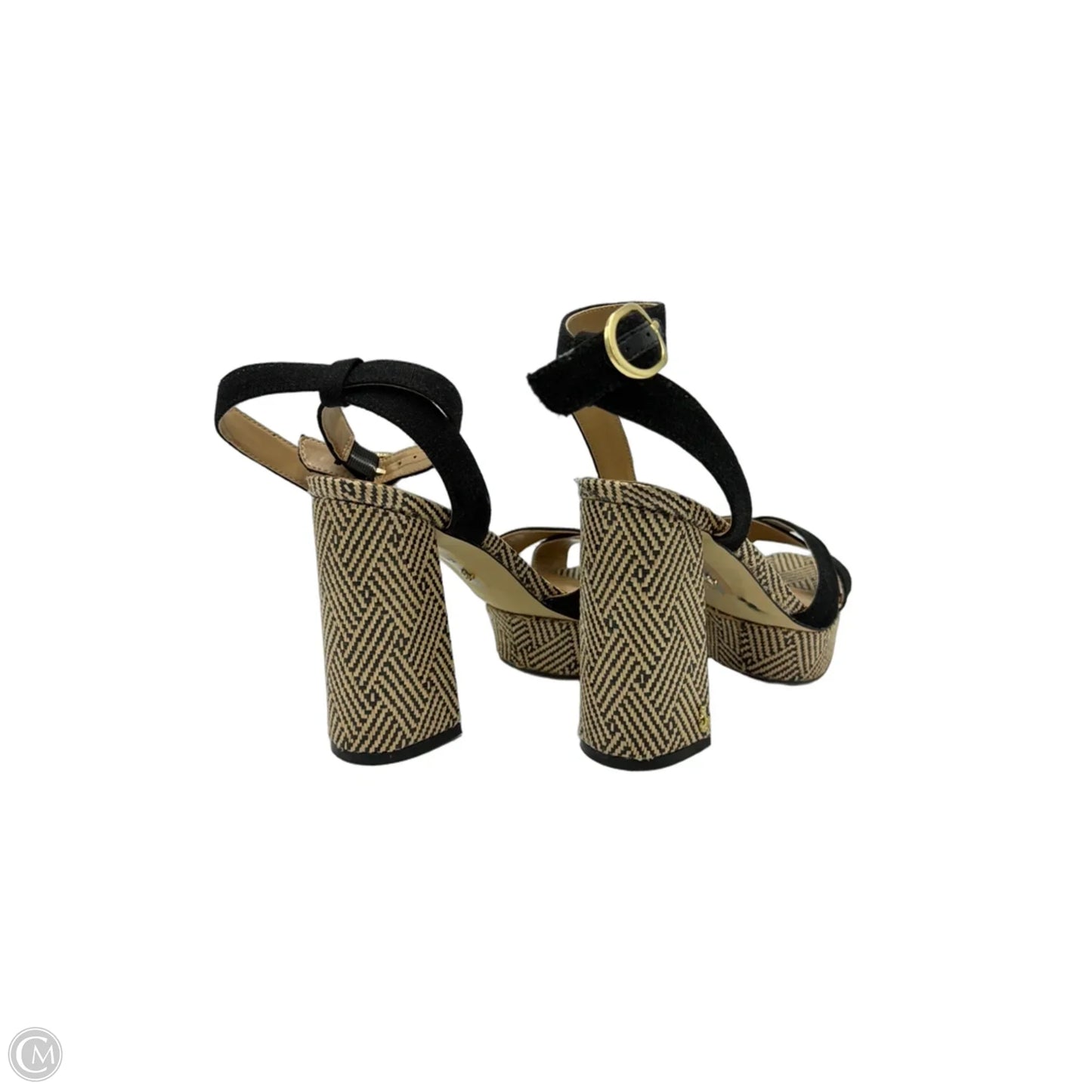 Shoes Heels Wedge By Sam Edelman In Black & Tan, Size: 8.5