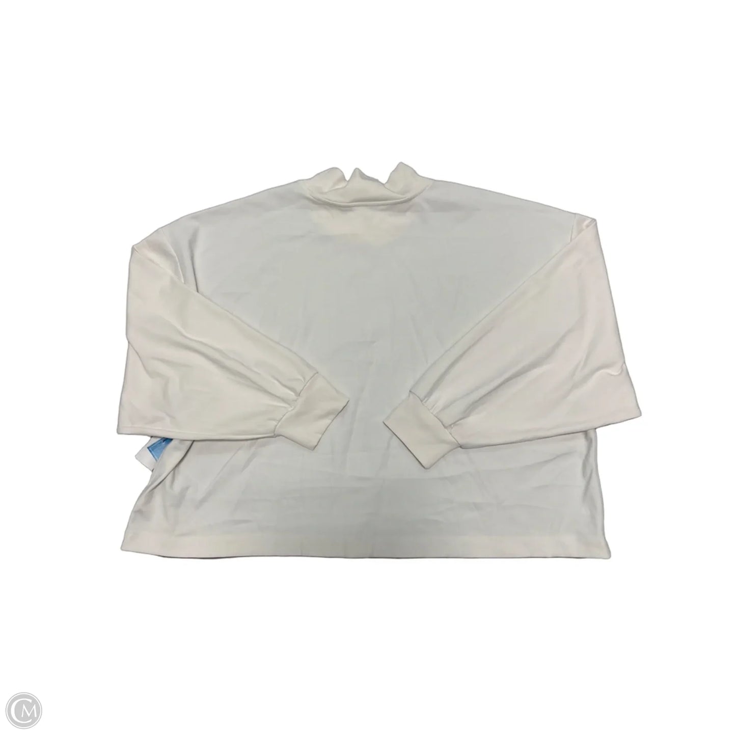 Athletic Top Long Sleeve Collar By Athleta In Cream & Tan, Size: 3x