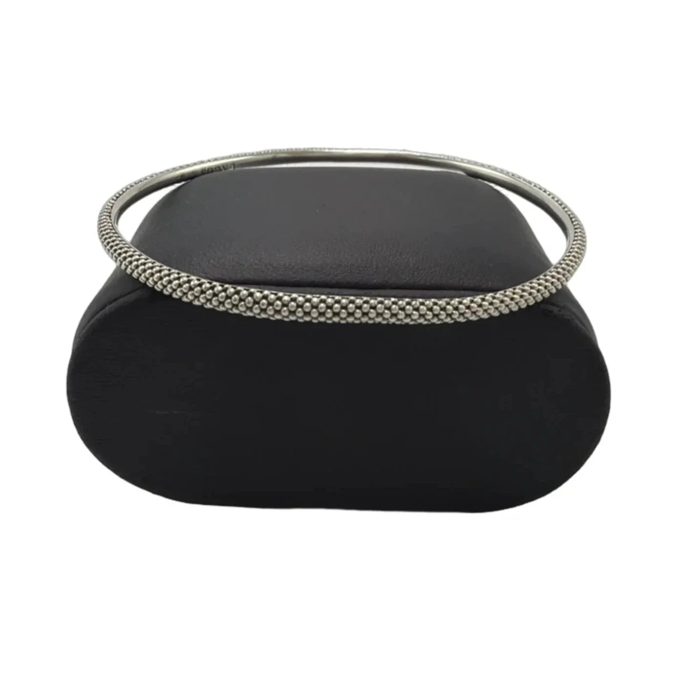 Lagos 925 Silver Caviar Beaded Designer Bangle Bracelet