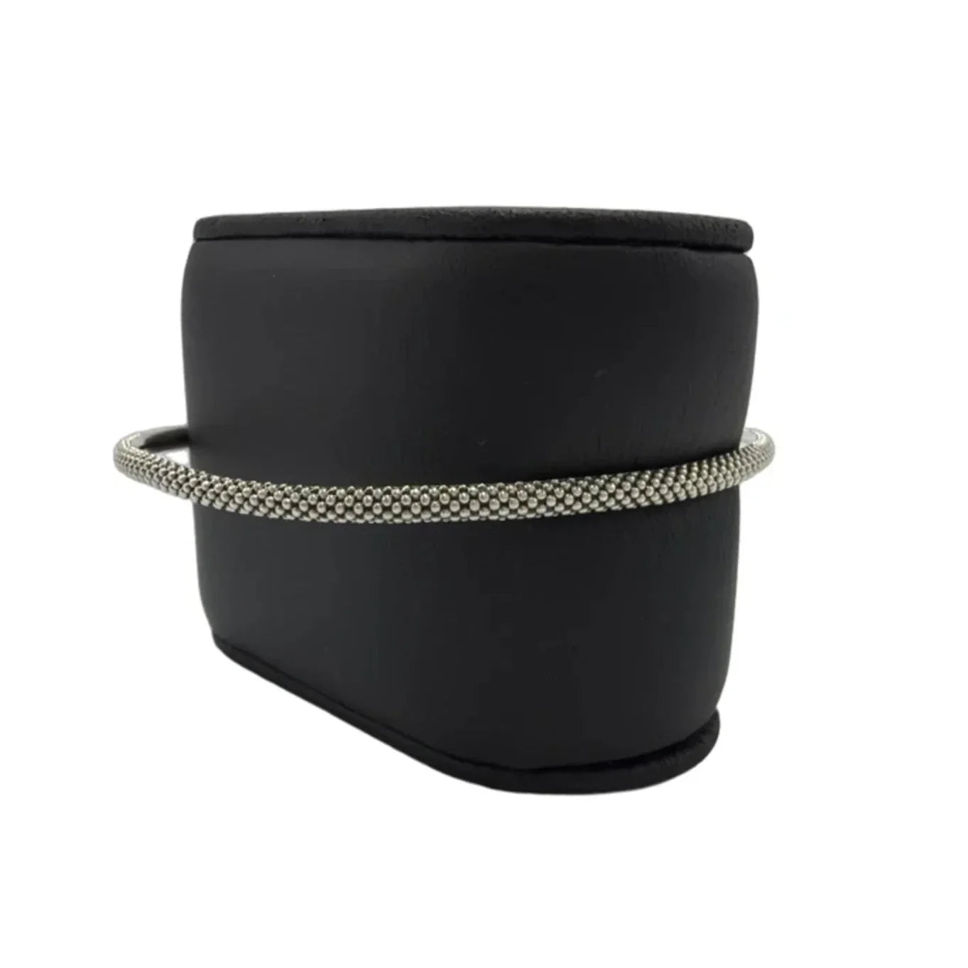 Lagos 925 Silver Caviar Beaded Designer Bangle Bracelet