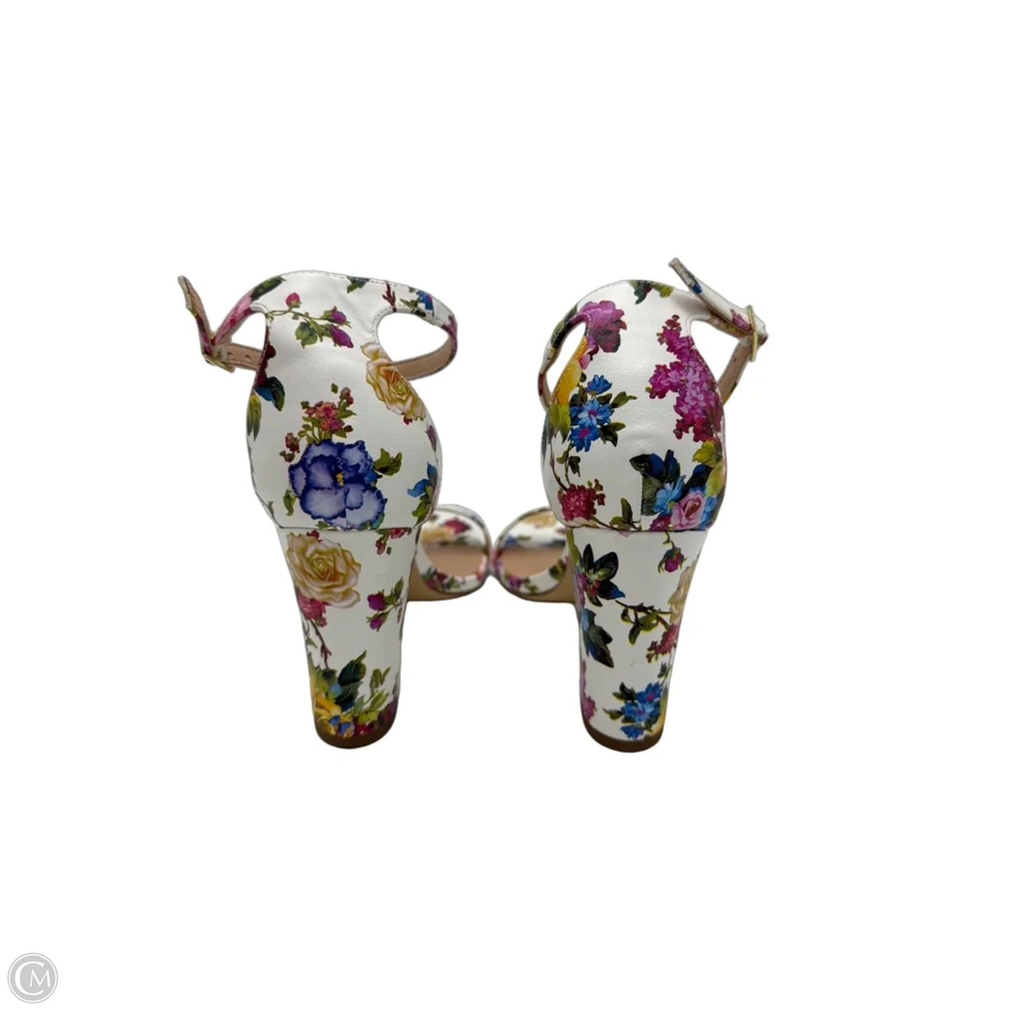 Shoes Heels Block By Madden Girl In Floral Print, Size: 8