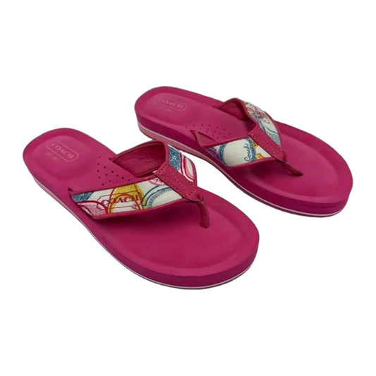 Shoes Designer By Coach In Pink, Size: 5