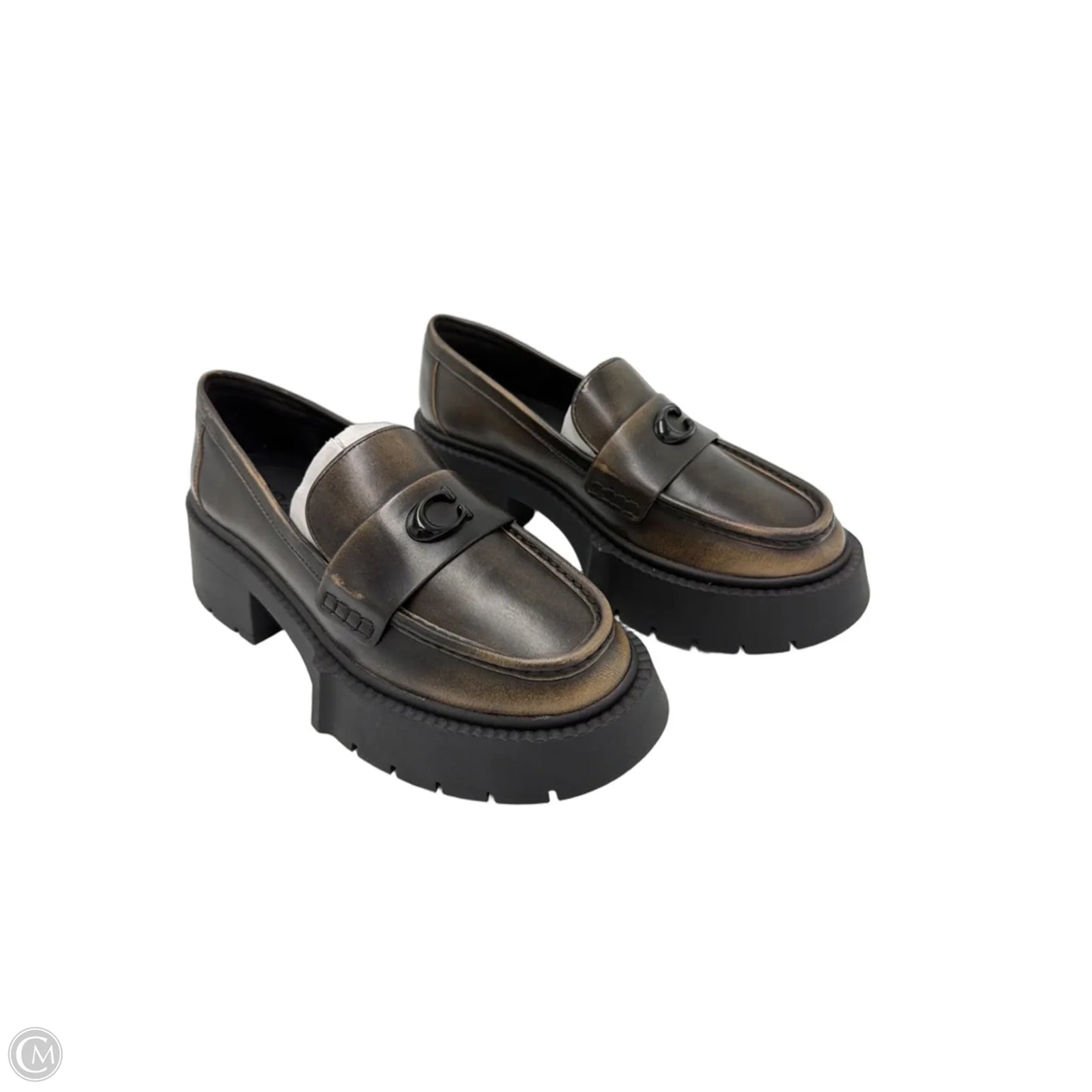 Like New! Leah Platform Loafer By Coach In Brown, Size: 6