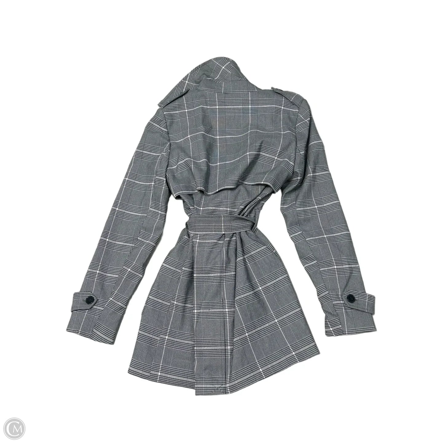 Coat Peacoat By Carolina Belle In Black & White, Size: S