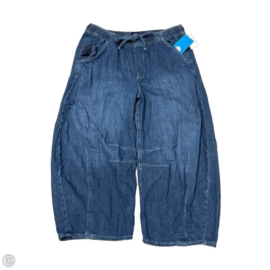 Jeans Wide Leg By Gap In Blue Denim, Size: Lp