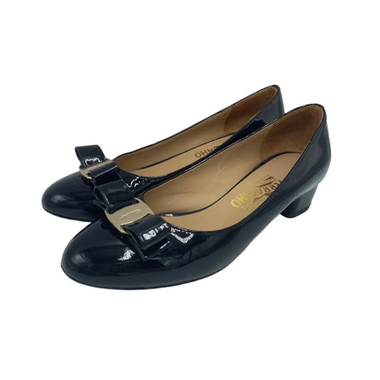 Shoes Designer By Ferragamo In Black, Size: 7.5