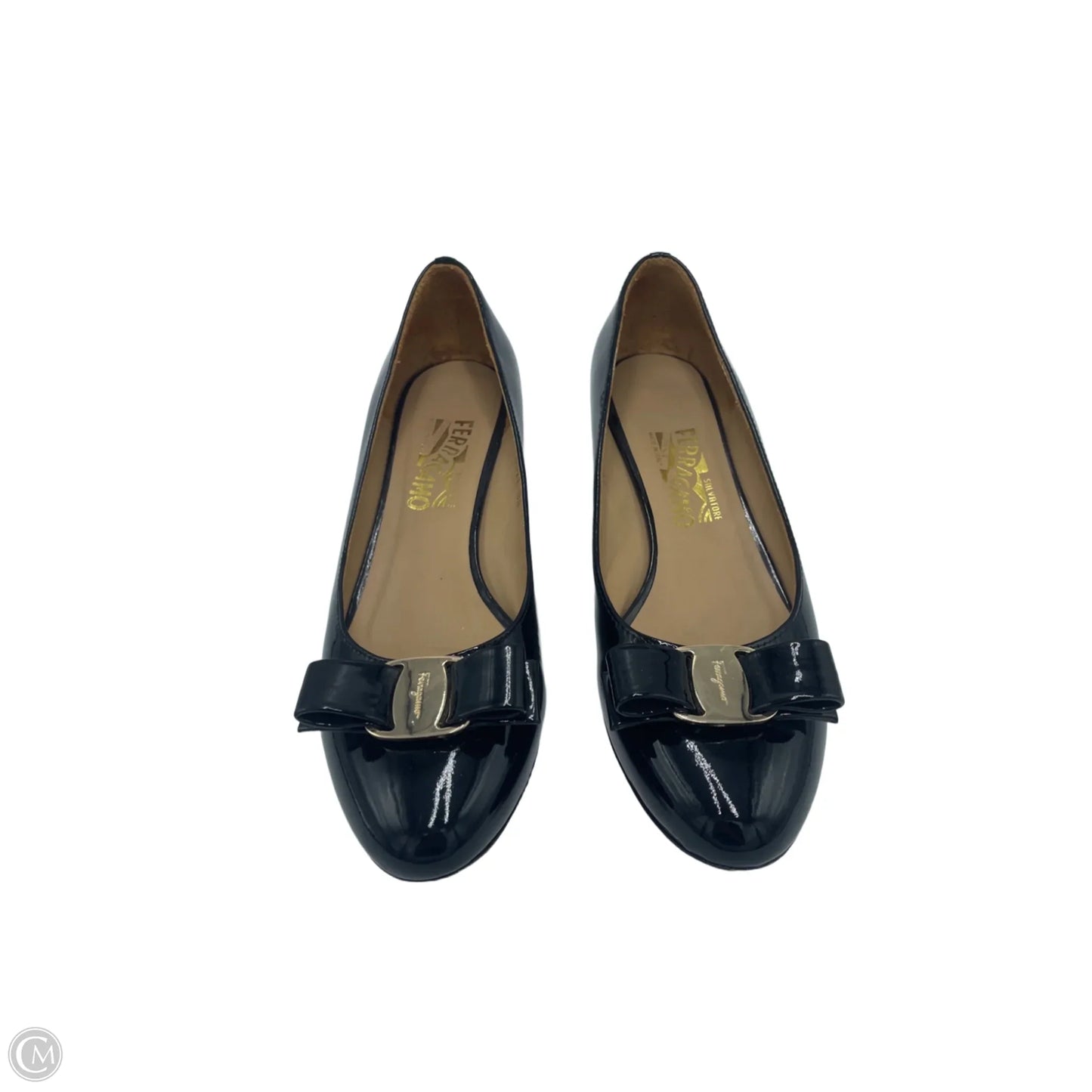 Shoes Designer By Ferragamo In Black, Size: 7.5