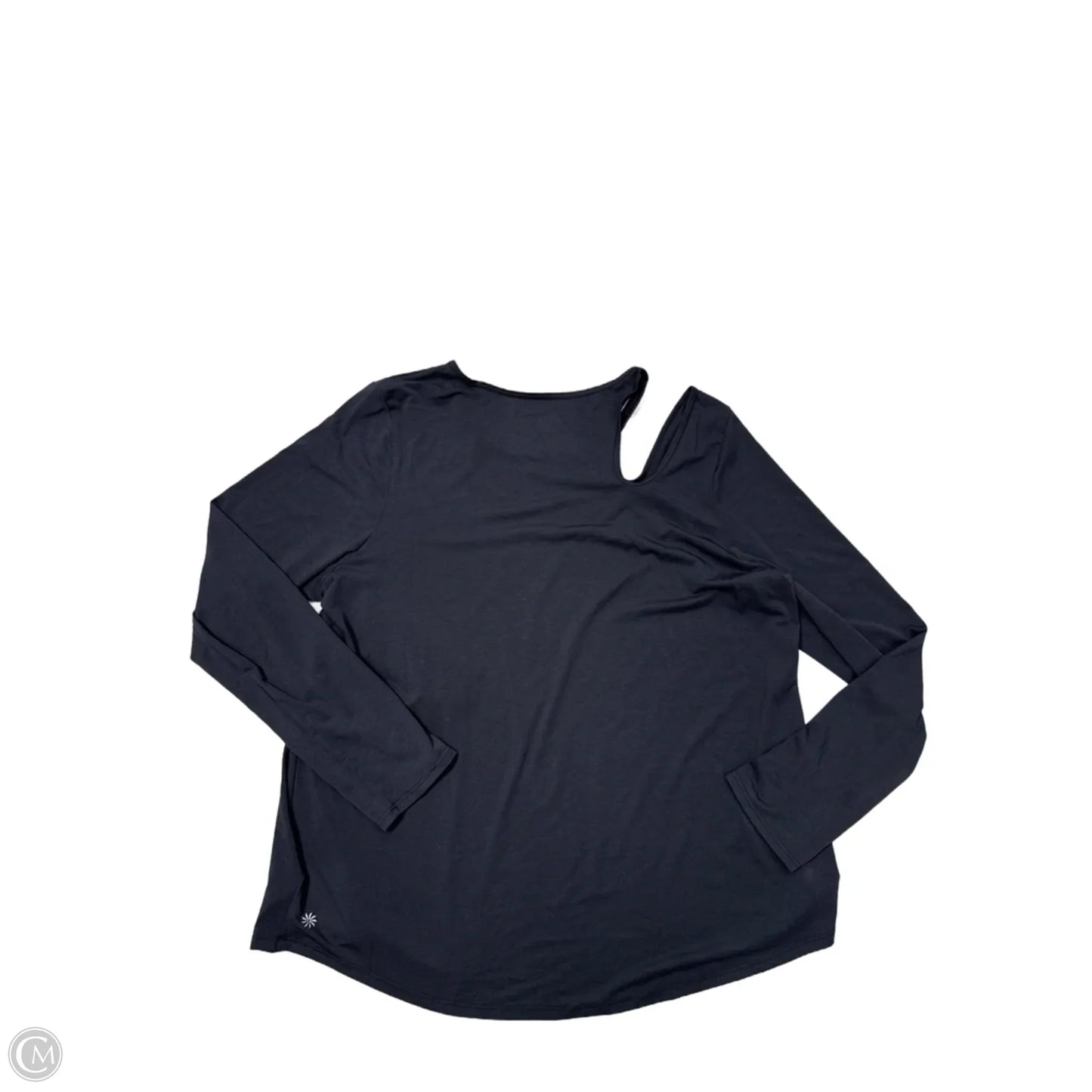New! Athletic Top Long Sleeve Collar By Athleta In Black, Size: Xl