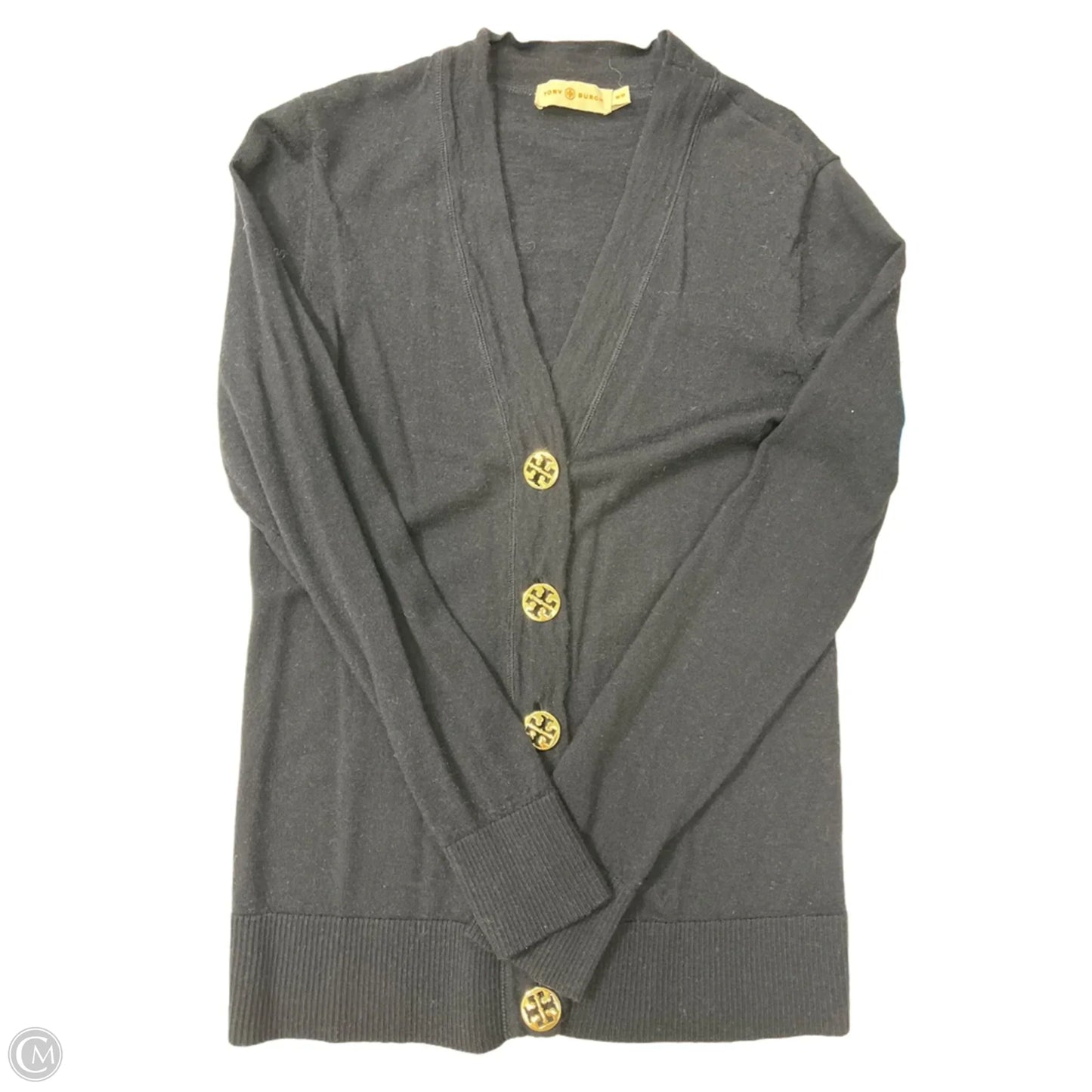 Sweater Cardigan Designer By Tory Burch In Navy, Size: M