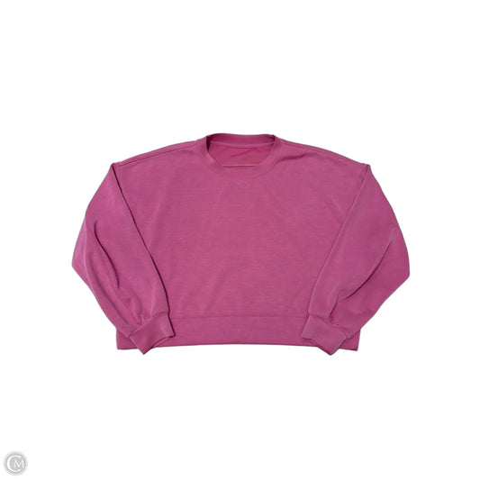 Athletic Sweatshirt Collar By Lululemon In Pink, Size: L