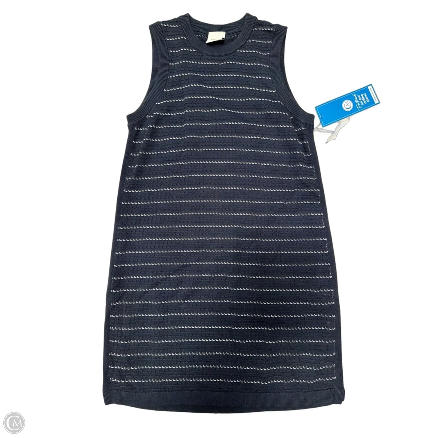 Dress Casual Midi By Varley In Blue & White, Size: M