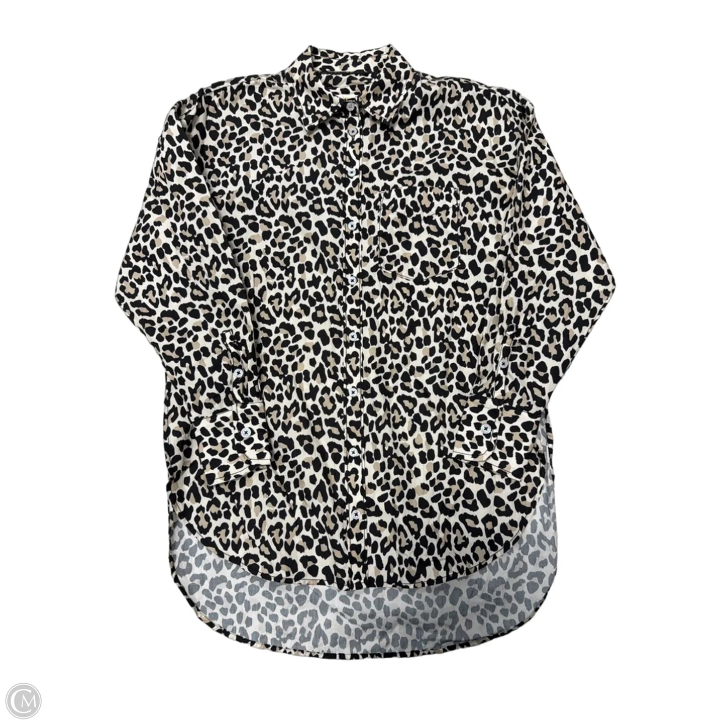 Top Long Sleeve By Maeve In Animal Print, Size: Xxs