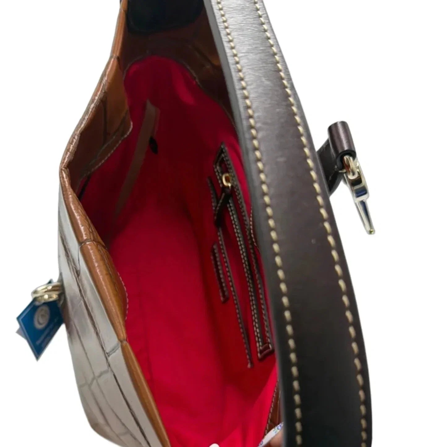 Handbag Designer By Dooney And Bourke Brown Croc