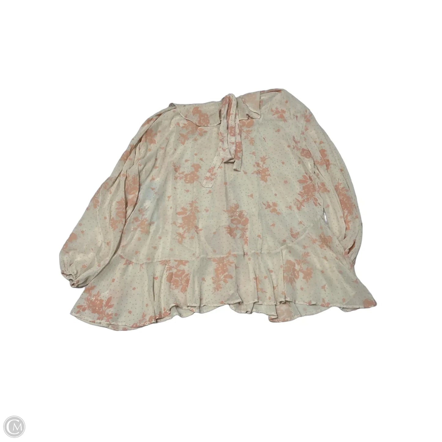 Top Long Sleeve By Free People In Pink & Tan, Size: Sp