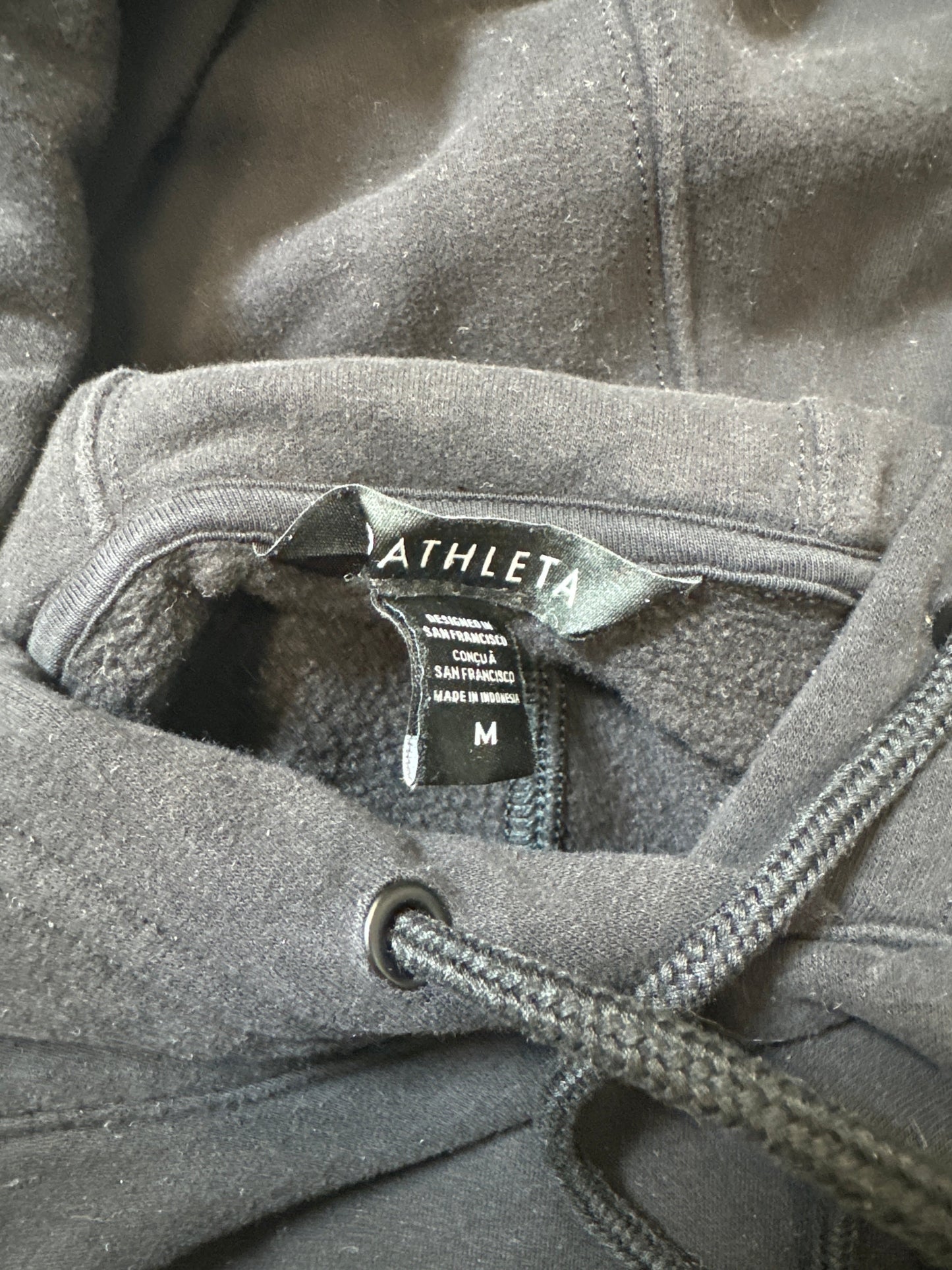 Athletic Sweatshirt Hoodie By Athleta In Black, Size: M