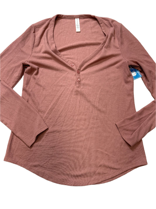 Athletic Top Long Sleeve Crewneck By Athleta In Pink, Size: M