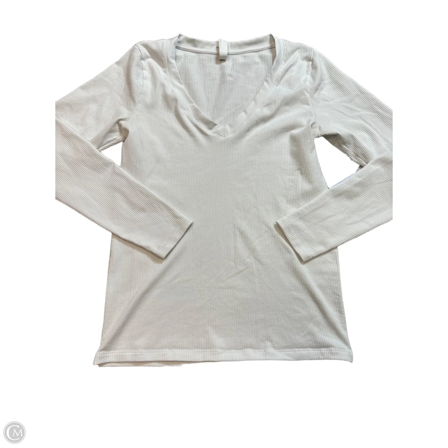 Athletic Top Long Sleeve Crewneck By Athleta In White, Size: L