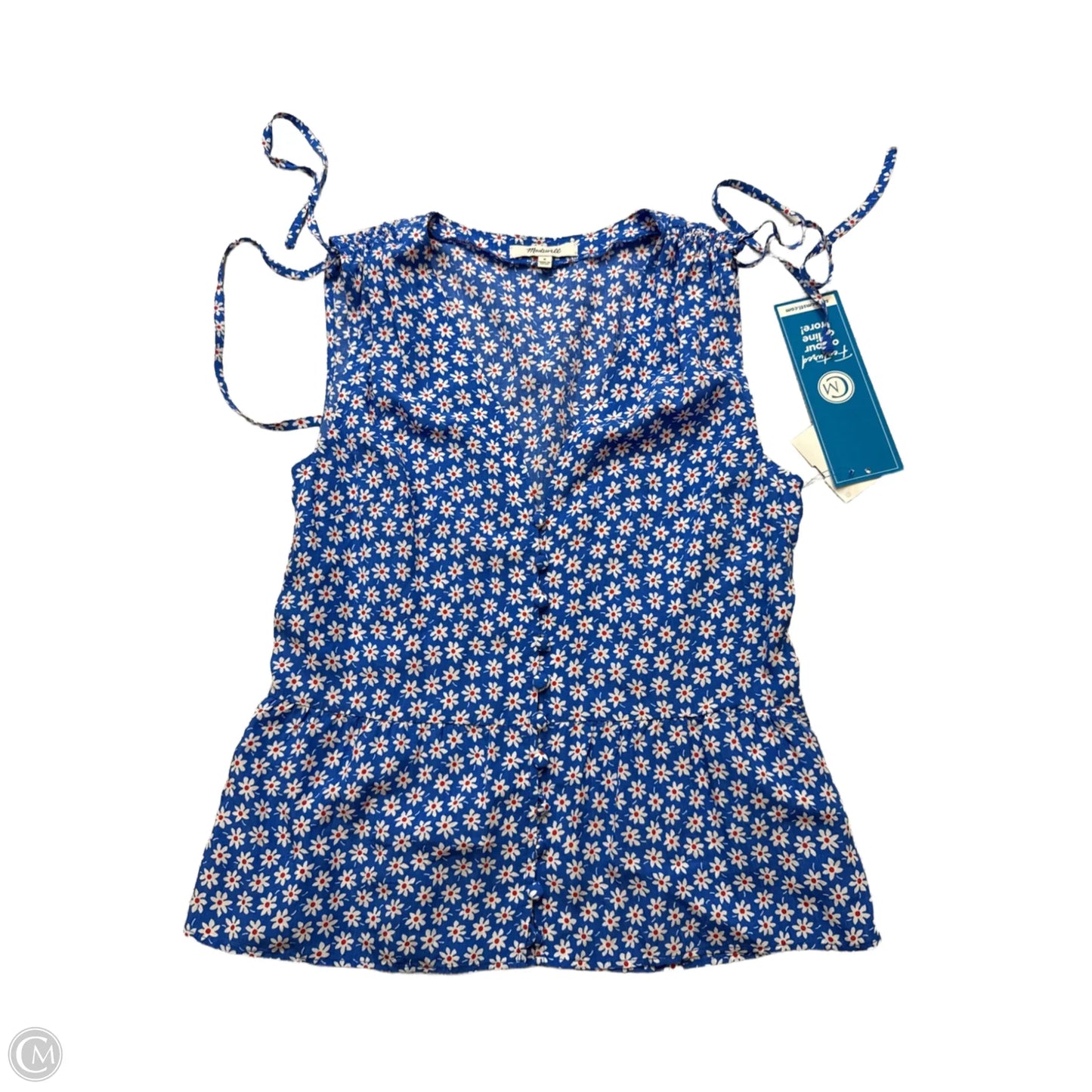 Top Sleeveless By Madewell In Floral Print, Size: Xs