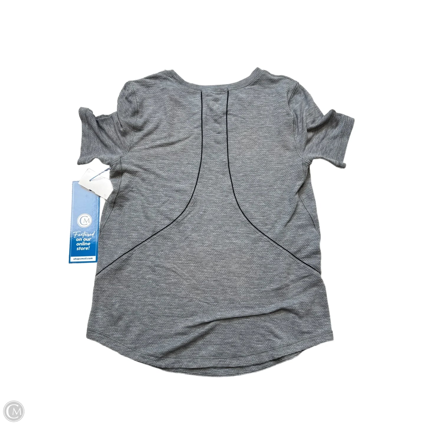 Athletic Top Short Sleeve By Lululemon In Grey, Size: M