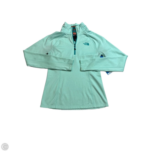 Athletic Top Long Sleeve Collar By The North Face In Green, Size: Xs