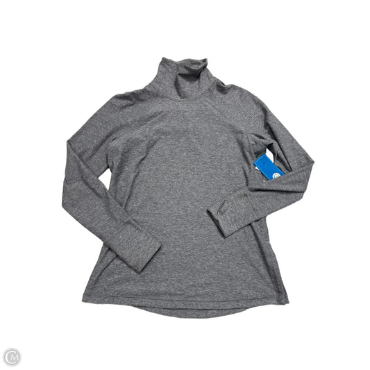 Athletic Top Long Sleeve Collar By Lululemon In Grey, Size: M