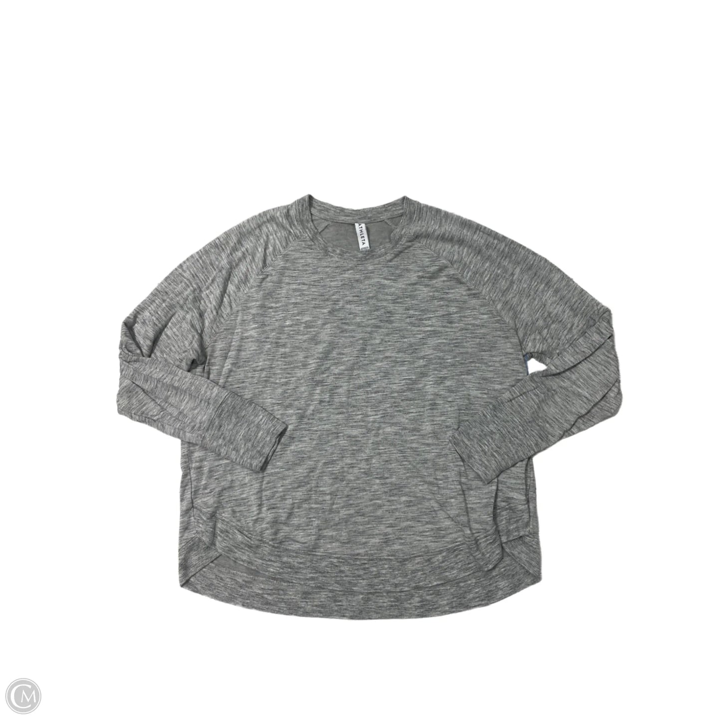 Athletic Top Long Sleeve Crewneck By Athleta In Grey, Size: 1x