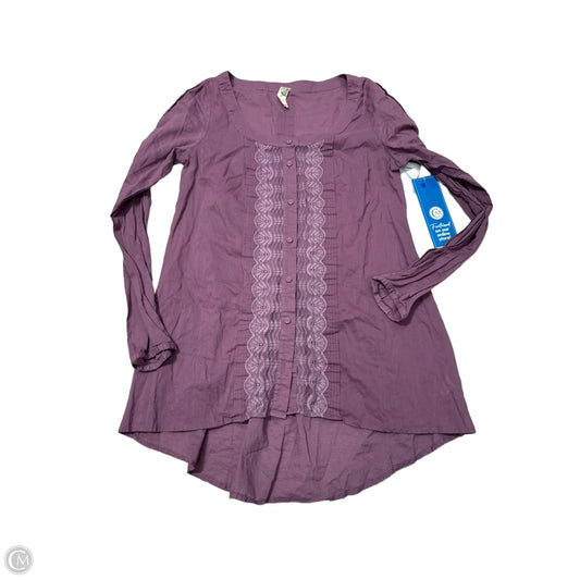 Top Long Sleeve By Free People In Purple, Size: S