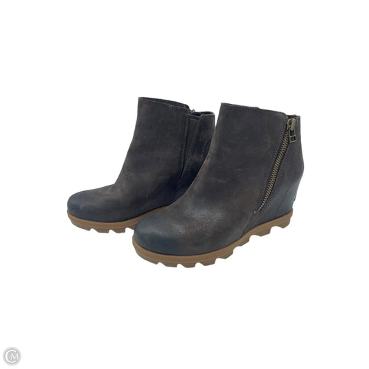 Boots Ankle Heels By Sorel In Brown, Size: 8