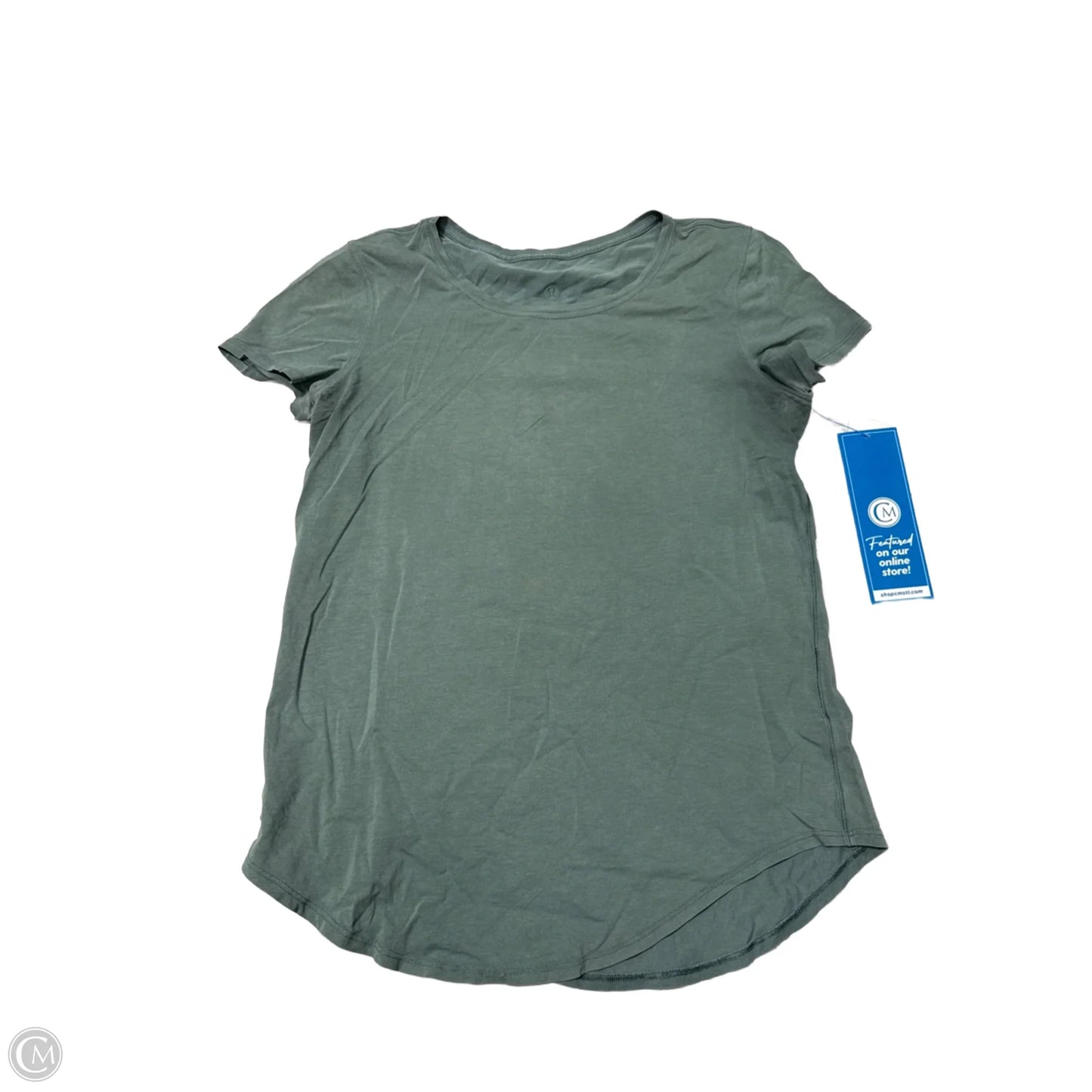 Athletic Top Short Sleeve By Lululemon In Green, Size: S